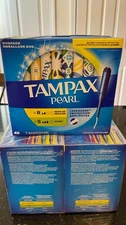 Tampax Pearl Duo Pack Tampons Regular/Super, Unscented, 48 Count- 3 Packs