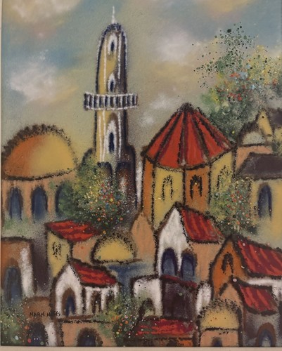 MARK MOSES Porcelain Plaque Painting - Picture 2 of 4