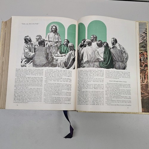 1965 Holy Bible Peace of Mind Deluxe Edition KJV King James Illustrated Vtg - Foto 18 di 22