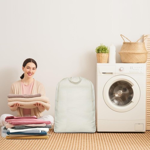 3 Stück leichte Baumwoll-Wäscheaufbewahrungsbeutel - ideal für Wohnheime & College - Bild 5 von 10