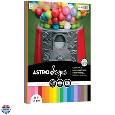 Astrodesigns Cardstock Pack 8.5"X11" 72/Pkg - 18 Bold & Vivid Colors
