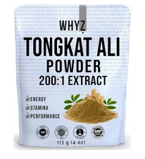 WHYZ Tongkat Al Powder 113g Pure Longjack 200:1 Extract Eurycoma Longifolia