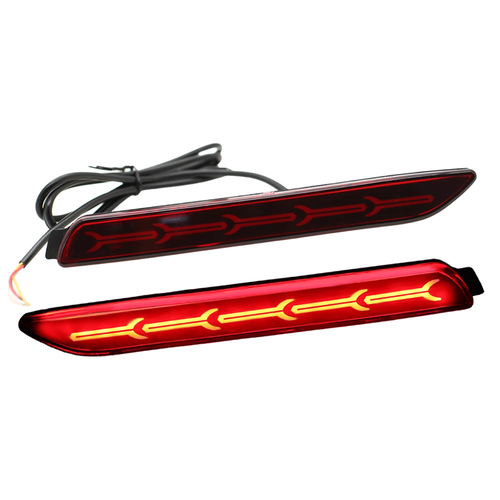 2 PCS Full LED Rear Bumper Reflector Lights Kit For Toyota Fortuner 2008-2016 - Picture 2 of 7
