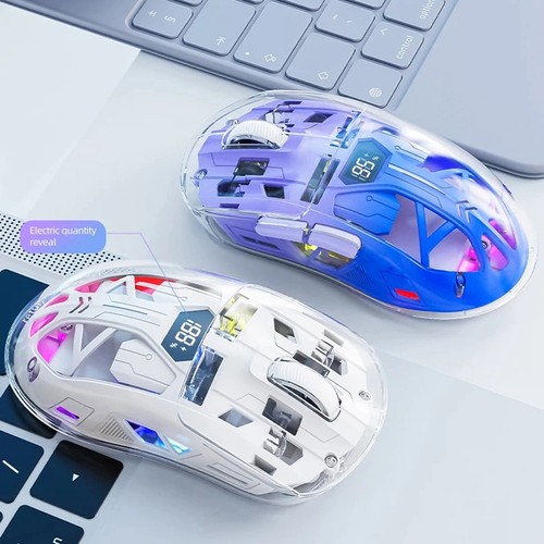 Transparente Kabellose Maus mit Digitalem Bildschirm, 2,4 G RGB 4000 DPI 5-2673 - Bild 10 von 10