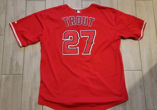 Majestic Cool Base LA Los Angeles Angels Mike Trout #27 MLB Jersey Men’s Size 54 - Picture 2 of 12