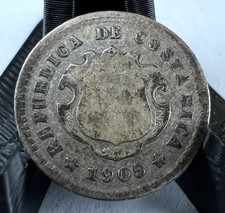 1905 Costa Rica 5 Five Centimos, Silver, KM# 145