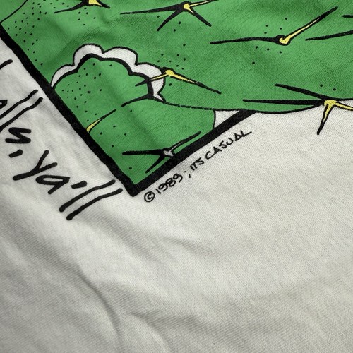 Vintage 1989 Fruit Of The Loom "Deck Them Halls, Yall" T-Shirt Tee Large Weihnachten - Bild 3 von 10