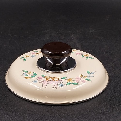 International Heartland Saucepan Lid 6.75" OD Enamelware Pot Cover Black Knob - Picture 3 of 7