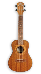 PukanaLa Modèle PU-NVS Soprano Ukulele avec haut, dos et côtés Sapele Mahogany