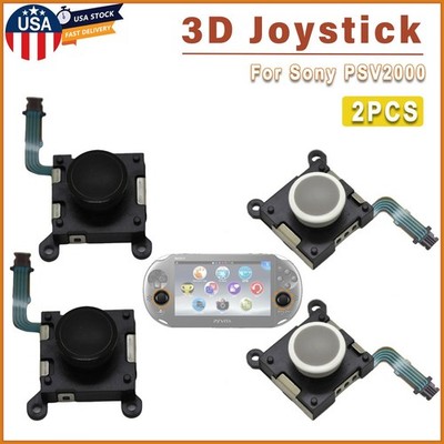 2X Analog 3D Joystick Black White ThumbStick For Sony PSVPS Vita 2000 Controller