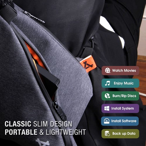 Externes CD Laufwerk für Laptop, Original USB 3.0 Tragbarer CD/Player Brenner Reade... - Bild 6 von 9