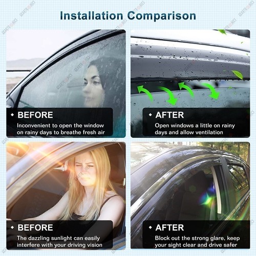 For 2012-2016 Honda CR-V In-Channel Smoke Window Visors Vent Shade Yzxilihthqhwz - Picture 14 of 20