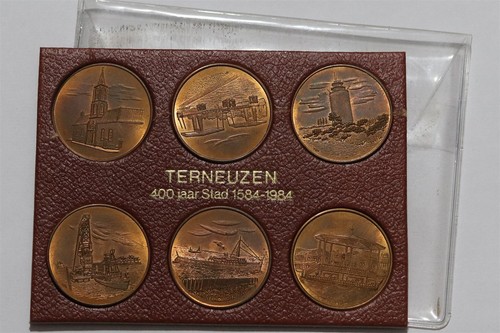 🧭 🇳🇱 NIEDERLANDE TERNEUZEN 400 JAHRE MEDAILLEN 8 1/3 SCHELLING B84 #11
