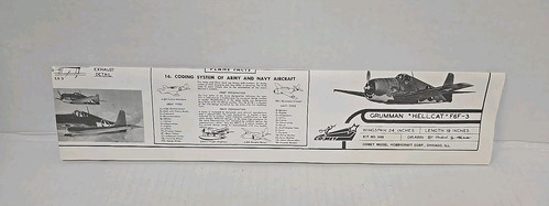 COMET F6F HELLCAT 24" WINGSPAN #3503 BALSA WOOD MODEL KIT READ DESCRIPTION - Picture 9 of 14