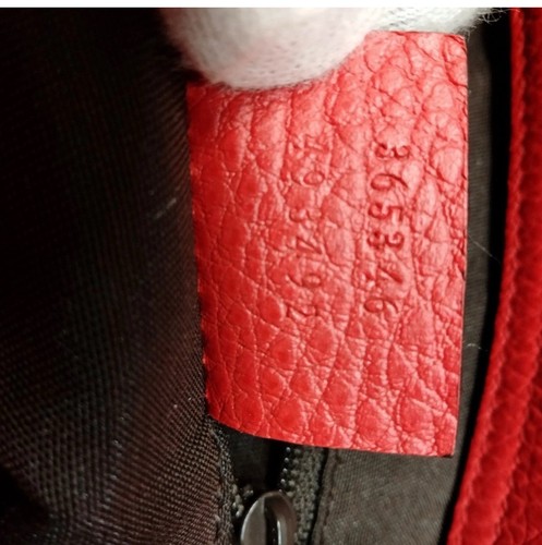 Gucci All Leather Authentic 2way Shoulder Tote Bag Crossbody Red EUC - Picture 7 of 11