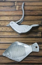 Japanese Stainless Steel Puffer Fish Lemon Nut Ginger Gater Zester & Bird Garlic