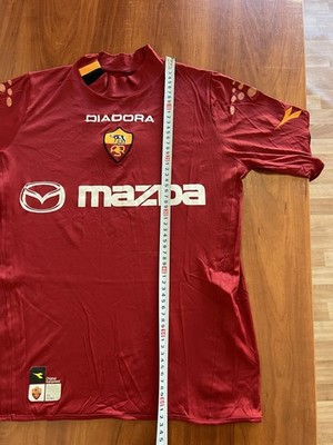 夏セール2004/05 DIADORA AS ROMA ホームレプリカ　Mサイズ 2004/05 Diadora AS ROMA Home Replica Jersey,
