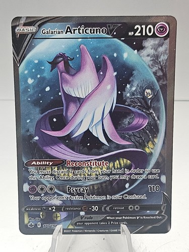 Pokémon TCG: Galarian Articuno V Alt Full Art Ultra Rare 170/198 Chilling Reign