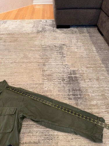 Tellason Jacket Mens Medium Green Cotton Military Field Utility Made In Italy image 20