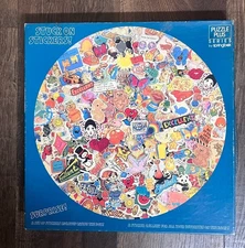 Vintage Springbok Puzzle Complete Stuck On Stickers 500 Pieces Circular Round