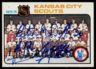 1975-76 O-Pee-Chee Signed Paiement/McDuffe/Nolet Kansas City Scouts #88