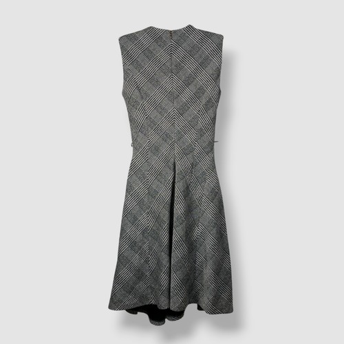 DKNY Women's Black Houndstooth Plaid Crewneck Sleeveless A-Line Dress Size 6 - Bild 2 von 2