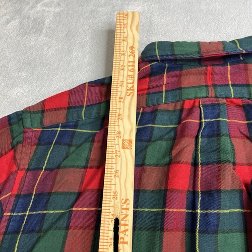 Camisa Polo Ralph Lauren Doble Cara Botón Para Hombres 2XL Franela Cuadros Calce Clásico - Imagen 11 de 14