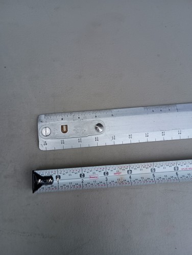Vintage BRUNING  Metal 24 Inch Drafting Ruler Good Pre Owned Condition! - Picture 2 of 9