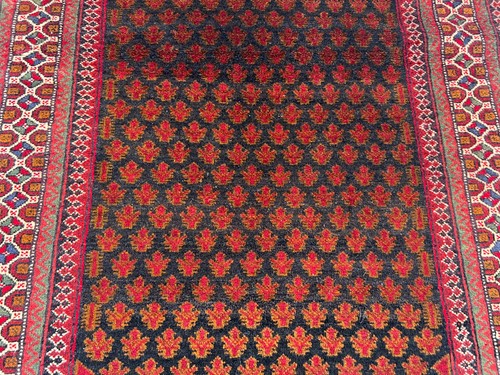 3x5 Vintage Afghan Baluchi Rug | Hand-Knotted Wool Rare Tribal Oriental Area Rug - Picture 6 of 9