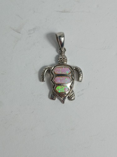 925 Sterling Silber Feueropal Meeresschildkröte Anhänger Tier Ozean Strand edler Schmuck - Bild 2 von 12
