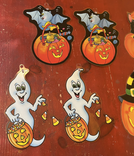 Halloween Plastikfolie Saugnapf Fenster Klammern Dekorationen Lot - 7 Insgesamt - Bild 3 von 4