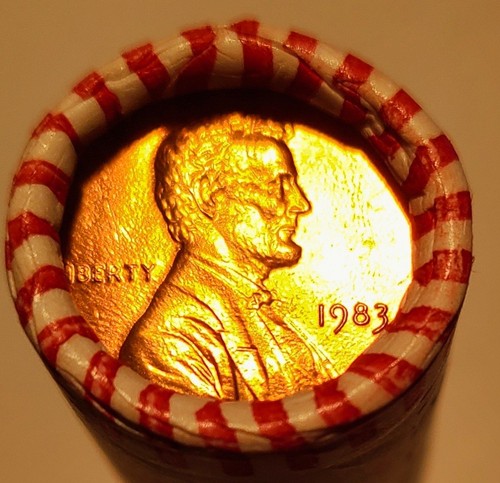 1983-P Lincoln Memorial Cent Rolle Stempelglanz versiegelt Original Bankfolie OBW 50 Cent