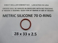 28mm ID x 33mm OD x 2.5mm thick SILICONE O-ring. Quan 1.