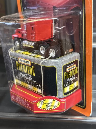 Matchbox 1998 Premiere Coca-Cola Serie 1 Mack CH-600 Semi Camion Rosso Nuovo con scatola - Foto 3 di 6