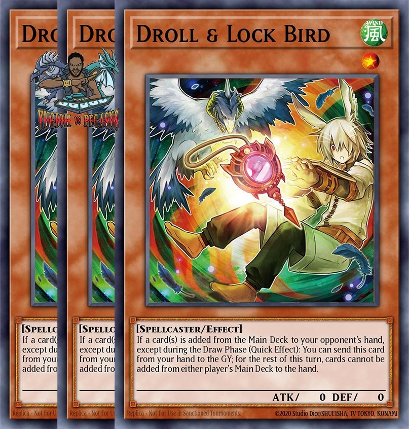 Yugioh! 3x Droll & Lock Bird LAVD-ENO01 Common 1st Ed NM