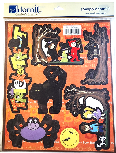 Halloween Trick or Treat Scenes Spider Adorable Punch Out Die Cuts Carolee's - Picture 1 of 2