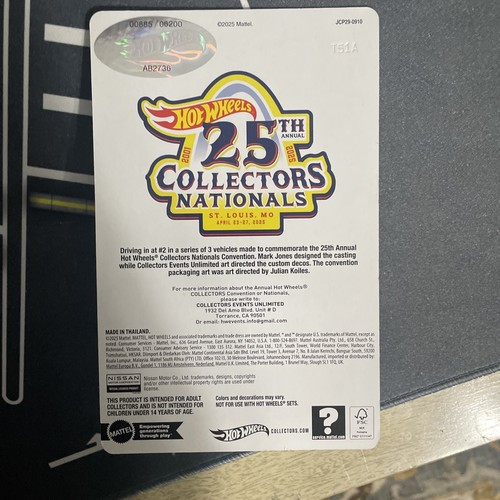 Hot Wheels 25th Collectors Nationals 1997 Nissan 240SX (S14) Low Number 885/6200 - Picture 8 of 9