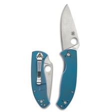 Spyderco Tenacious Blue Titanium Folding Knife with Reeve Integral Lock