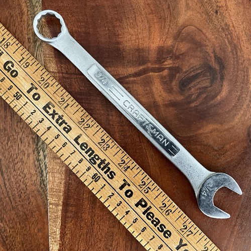 Craftsman 3/4" Combination Wrench SAE Vintage V 44701 Made in USA Grind Marks - Picture 7 of 9