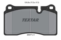 Textar Bremsbelagsatz, Scheibenbremse 2021701 FüR Land Rover