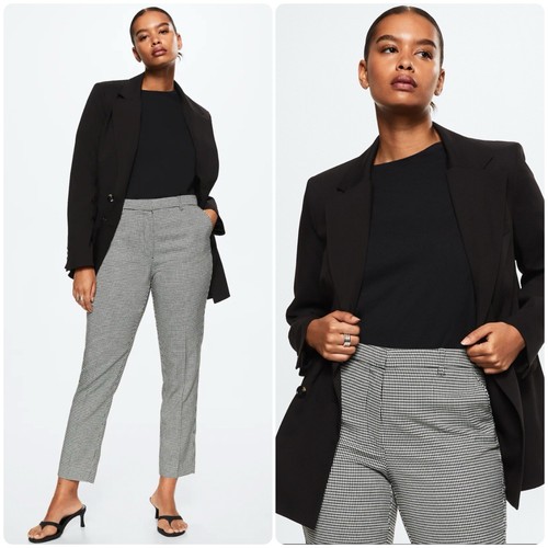 MNG Houndstooth Ankle Trouser Pants Size 8 - Picture 12 of 12