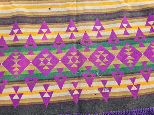 INCREÍBLE MANTA DE LANA REVERSIBLE VINTAGE PENDLETON CHIEF JOSEPH FLECOS TODOS LOS LADOS - Imagen 11 de 16