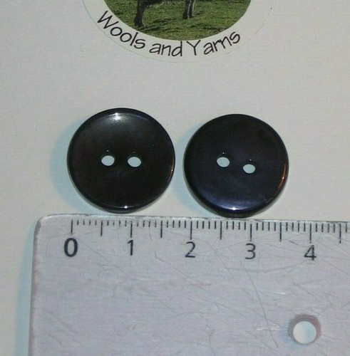 10 pack Dark Blue Pearl plastic Buttons 18mm 2 hole matt British made Ref:2020 - Picture 4 of 4
