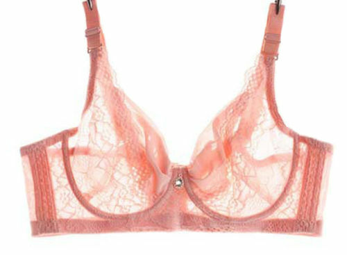 New 34 36 38 40 42 44 BCD Cup Women Bras See-Through Ladies Floral Underwire Bra - Picture 31 of 36