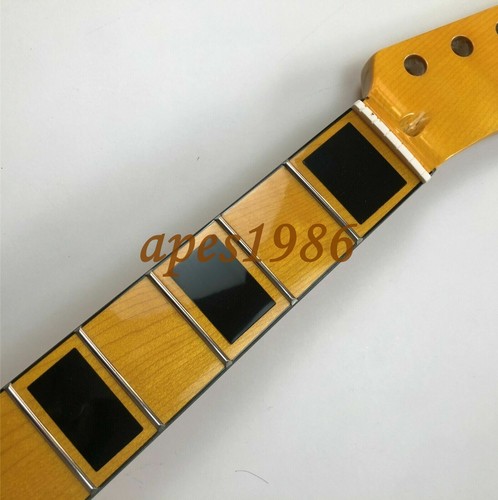 Gloss Electric Guitar Neck 22 Fret 25.5inch Maple fingerboard Block Inlay new - Picture 1 of 4