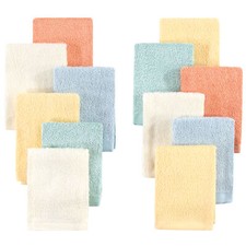 Hudson Baby Rayon from Bamboo Woven Washcloths 12pk, Soft Neutral, One Size