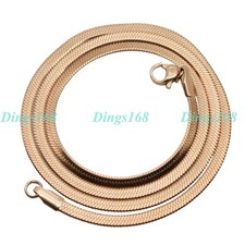 Real 18K Rose Gold Filled Tarnish-Resistant 22inch 3mm Italian Herringbone Chain