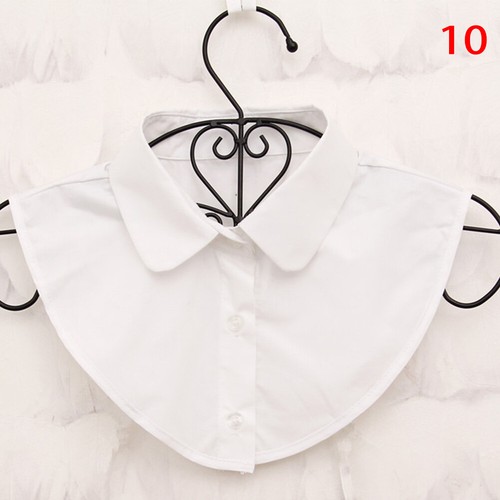 Falscher Hemdkragen Für Damen Baumwollmischung Mehrere Stile Abnehmbarer > - Picture 26 of 29