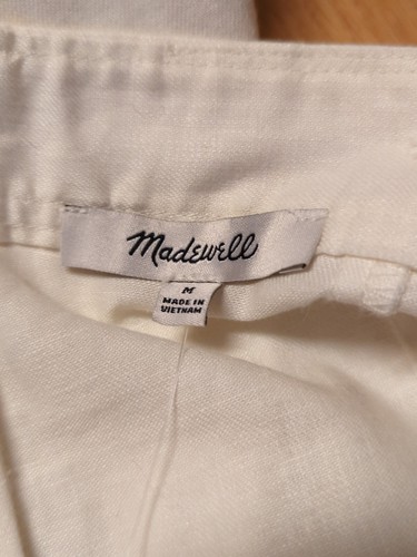 Madewell Princess Midikleid mit Naht Damen Medium Creme Leinen Baumwolle - Bild 10 von 16
