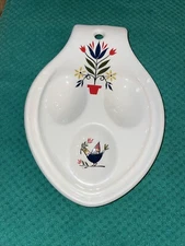 Vintage 1950s Homer Laughlin Rhythm American Provincial Spoon Rest 